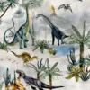 Belgravia Décor Dinosaur Kingdom Smooth Grey Wallpaper