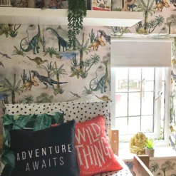 Belgravia Décor Dinosaur Kingdom Smooth Grey Wallpaper -Paint And Wallpaper Shop 12837873 2834980393757386