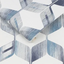 Fresco Maya Wallpaper - Blue -Paint And Wallpaper Shop 12837893 8214833225464385