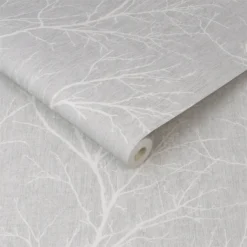 Fresco Winter Tree Wallpaper - Grey -Paint And Wallpaper Shop 12838037 1114833222561081