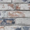 Fresco Distressed Brick Wallpaper - Navy & Red -Paint And Wallpaper Shop 12838042 1034831967585718
