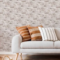 Fresco Distressed Brick Wallpaper - Pastel 6 Fresco Distressed Brick Wallpaper - Pastel -Paint And Wallpaper Shop 12838043 6484833224709531