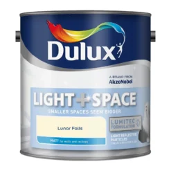 Dulux Light & Space Matt Emulsion Paint Lunar Falls - 2.5L -Paint And Wallpaper Shop 12839619 2064833204660036