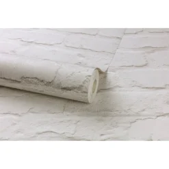Grandeco White Brick Wallpaper -Paint And Wallpaper Shop 12839831 1214875697076340