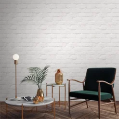 Grandeco White Brick Wallpaper -Paint And Wallpaper Shop 12839831 4174833221192565
