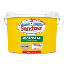 Sandtex® Ultra Smooth Masonry Paint Mid Stone - 10L -Paint And Wallpaper Shop 12840368 1214872085458057