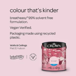 Crown Walls & Ceilings Matt Emulsion Paint Fairy Dust - 2.5L -Paint And Wallpaper Shop 12840405 1694969529280852