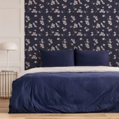 Fresco Apple Blossom Wallpaper - Navy -Paint And Wallpaper Shop 12840528 1604833229192278