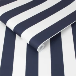 Superfresco Easy Stripe Wallpaper - Navy -Paint And Wallpaper Shop 12841091 8634833227016858