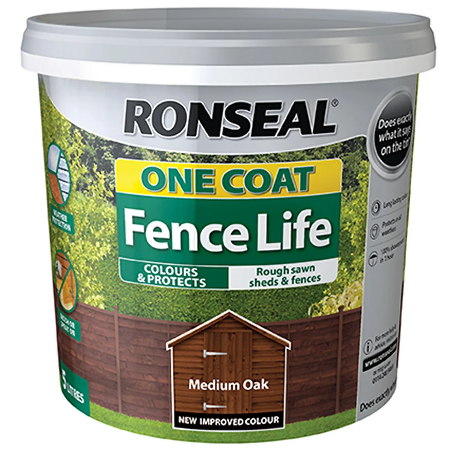 Ronseal One Coat Fence Life Paint Medium Oak - 5L 6 Ronseal One Coat Fence Life Paint Medium Oak - 5L - Image 4