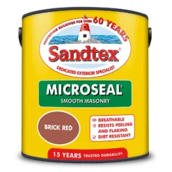 Sandtex® Ultra Smooth Masonry Paint Brick Red - 2.5L -Paint And Wallpaper Shop 12841204 1364872084206688