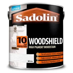 Sadolin Woodshield Woodstain White - 2.5L -Paint And Wallpaper Shop 12841501 6574951406759376