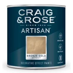 Craig & Rose Artisan Gold Effect Paint Bronze Gold - 2.5L -Paint And Wallpaper Shop 12841876 1634833225343662