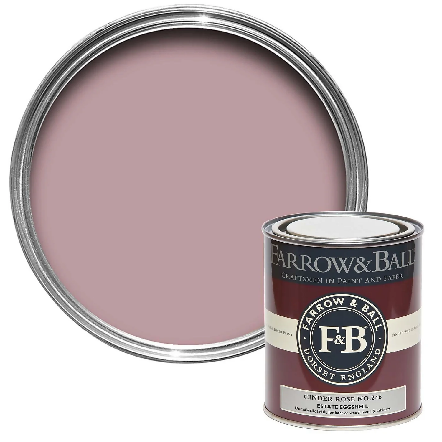 Farrow & Ball Estate Eggshell Cinder Rose - 750ml 3 Farrow & Ball Estate Eggshell Cinder Rose - 750ml