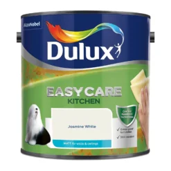 Dulux Easycare Kitchen Jasmine White - Matt Paint - 2.5L -Paint And Wallpaper Shop 12842899 1394833204418236
