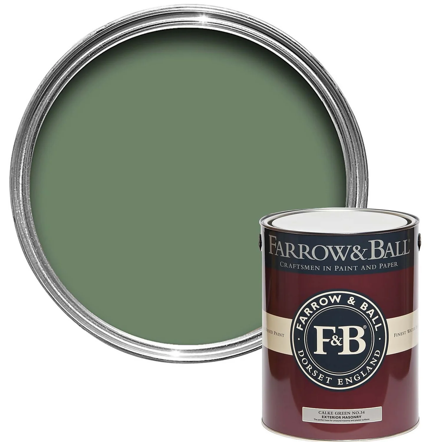Farrow & Ball Exterior Masonry Calke Green - 5L 3 Farrow & Ball Exterior Masonry Calke Green - 5L