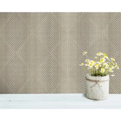 Grandeco Boutique Karin Sajo Cannage Brown Wallpaper -Paint And Wallpaper Shop 12843789 1414872846164415