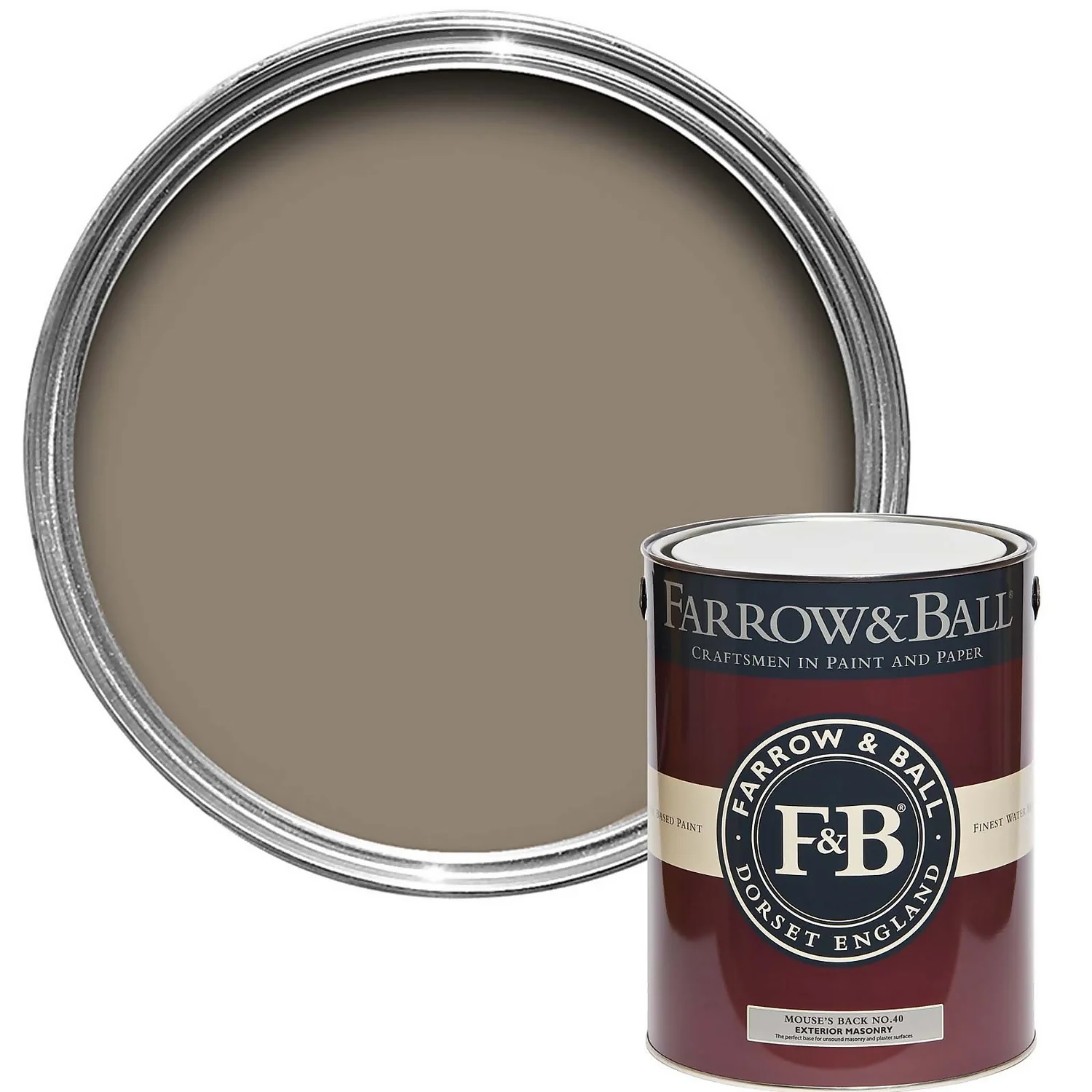 Farrow & Ball Exterior Masonry Mouse's Back - 5L 3 Farrow & Ball Exterior Masonry Mouse's Back - 5L