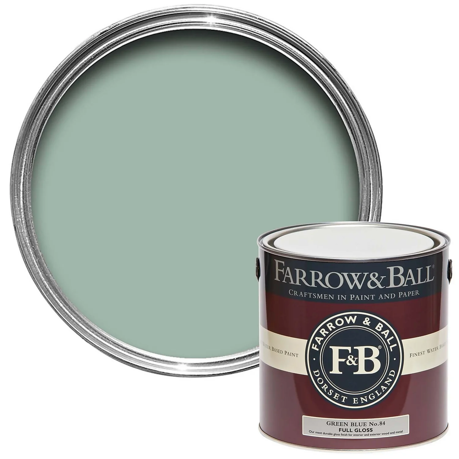 Farrow & Ball Full Gloss Green Blue - 2.5L 3 Farrow & Ball Full Gloss Green Blue - 2.5L