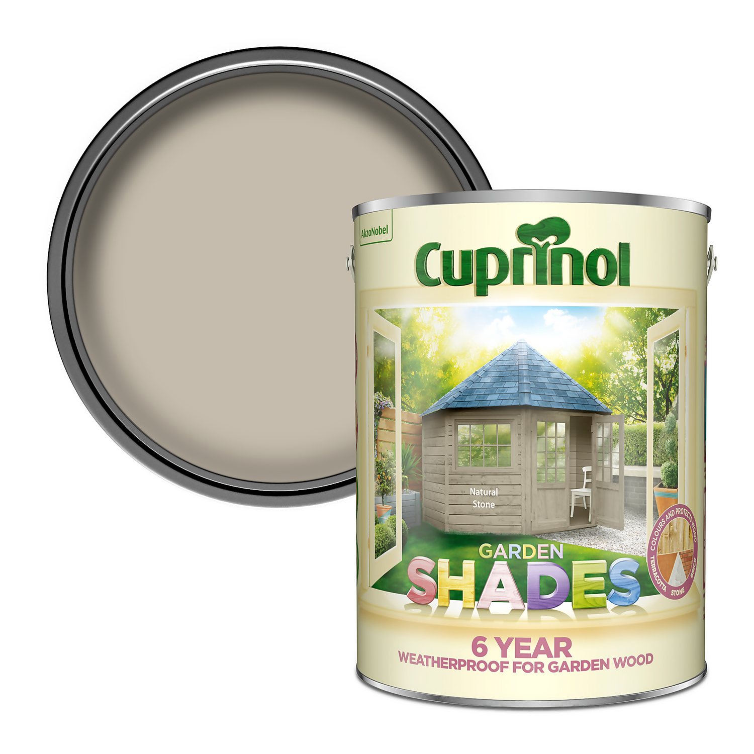 Cuprinol Garden Shades Paint Natural Stone - 5L 3 Cuprinol Garden Shades Paint Natural Stone - 5L