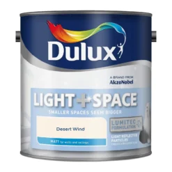 Dulux Light & Space Matt Emulsion Paint Desert Wind - 2.5L -Paint And Wallpaper Shop 12845395 1594833206755746