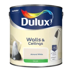 Dulux Silk Emulsion Paint Almond White - 2.5L -Paint And Wallpaper Shop 12845525 5974833202450098