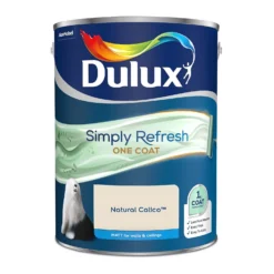 Dulux Simply Refresh One Coat Matt Emulsion Paint Natural Calico - 5L -Paint And Wallpaper Shop 12881559 1584843855602699