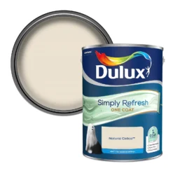 Dulux Simply Refresh One Coat Matt Emulsion Paint Natural Calico - 5L