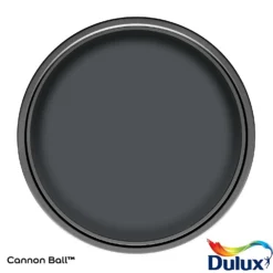Dulux Simply Refresh Feature Wall One Coat Matt Emulsion Paint Cannon Ball - 1.25L -Paint And Wallpaper Shop 12881588 1954843855788558