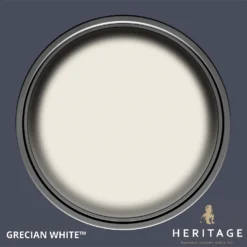 Dulux Heritage Matt Emulsion Paint Grecian White - 2.5L -Paint And Wallpaper Shop 12881984 2764843777359900