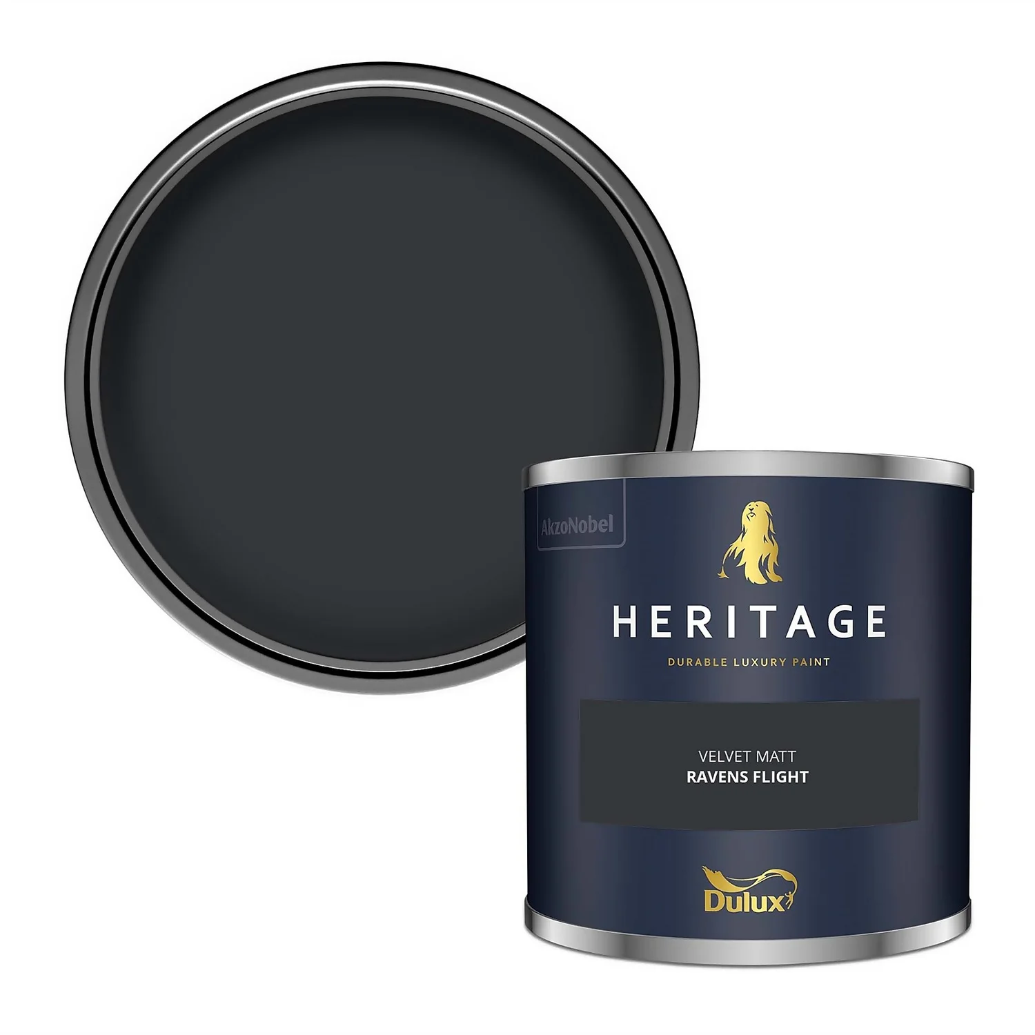 Dulux Heritage Matt Emulsion Paint Ravens Flight - Tester 125ml 3 Dulux Heritage Matt Emulsion Paint Ravens Flight - Tester 125ml