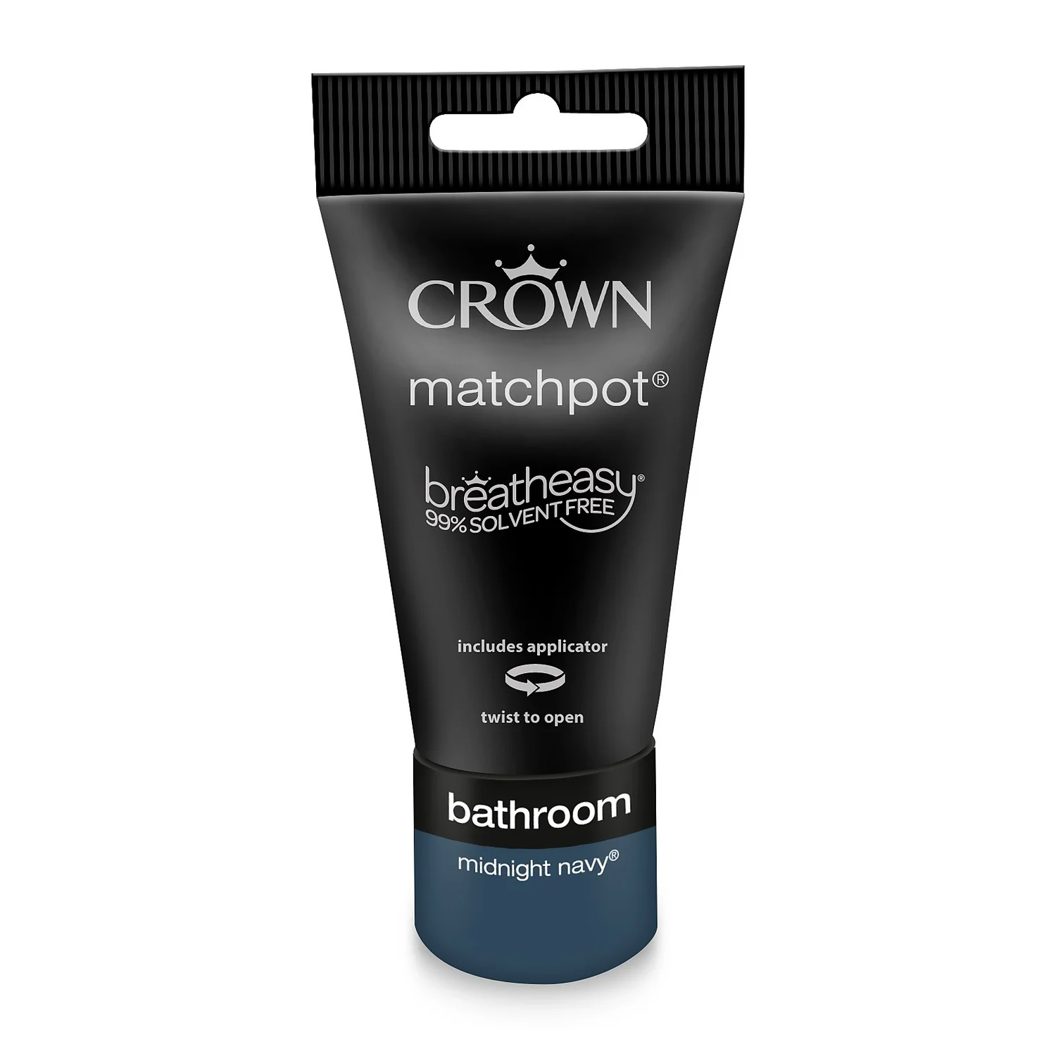 Crown Easyclean Bathroom Paint Midnight Navy - 40ml 8 Crown Easyclean Bathroom Paint Midnight Navy - 40ml - Image 6