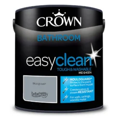 Crown Easyclean® Mouldguard+ Bathroom Mid Sheen Washable Multi Surface Paint Blue Gravel® - 2.5L -Paint And Wallpaper Shop 12886755 1594853415650199