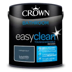 Crown Easyclean® Mouldguard+ Bathroom Mid Sheen Washable Multi Surface Paint Midnight Navy® - 2.5L 15 Crown Easyclean® Mouldguard+ Bathroom Mid Sheen Washable Multi Surface Paint Midnight Navy® - 2.5L -Paint And Wallpaper Shop 12886764 2094853415810933