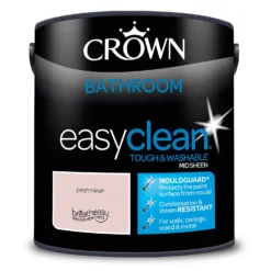 Crown Easyclean® Mouldguard+ Bathroom Mid Sheen Washable Multi Surface Paint Pashmina® - 2.5L -Paint And Wallpaper Shop 12886768 1204853415940380