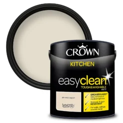 Crown Easyclean®Greaseguard+ Kitchen Matt Washable Multi Surface Paint Almond Cream® - 2.5L