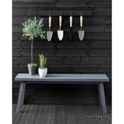 Ronseal Metal Paint Steel Grey Gloss 250ml -Paint And Wallpaper Shop 12888942 1614843776556338