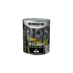Ronseal Direct Metal Paint Black Matt 750ml