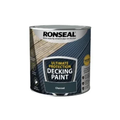 Ronseal Ultimate Protection Decking Paint Charcoal - 2.5L -Paint And Wallpaper Shop 12889258 8644942291609083