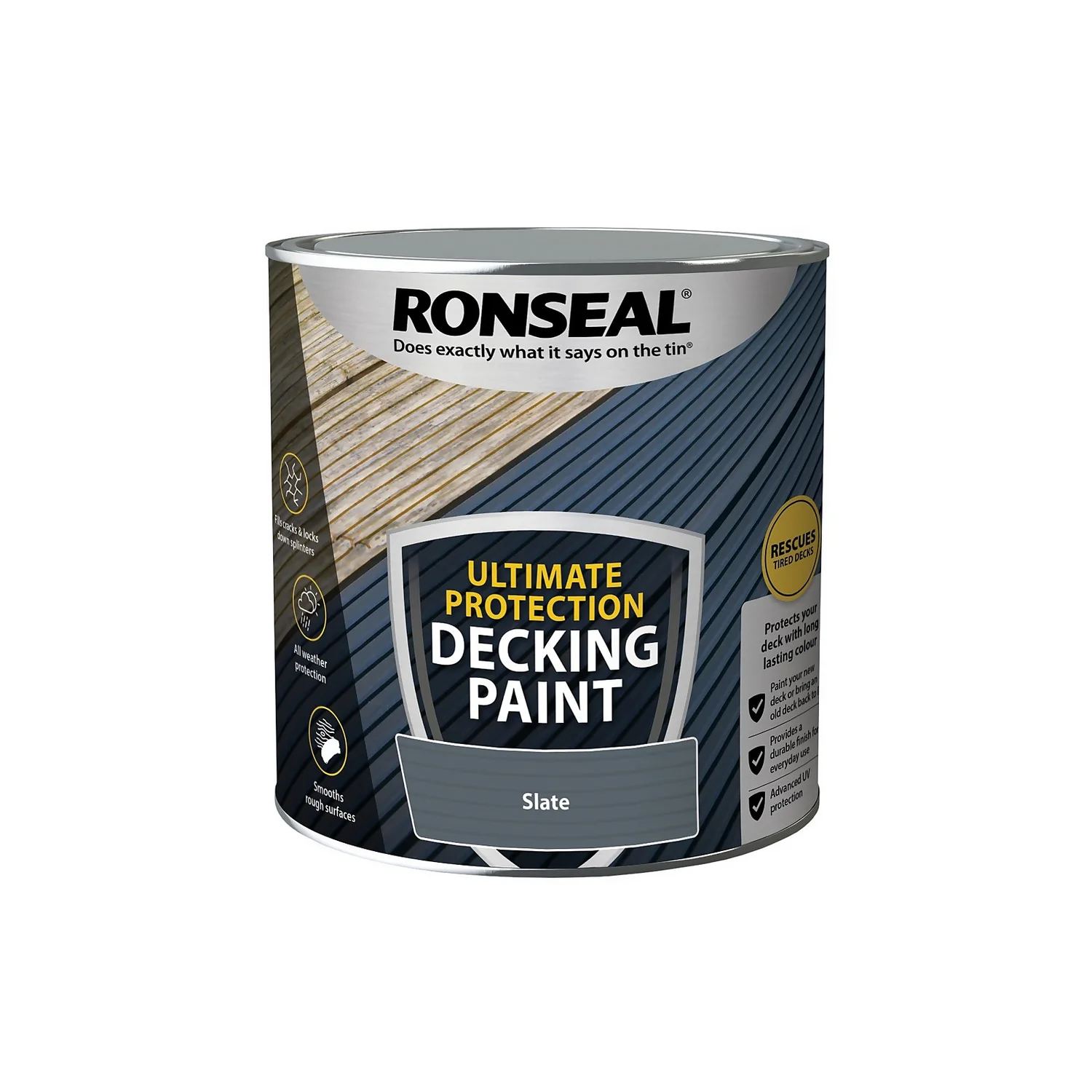 Ronseal Ultimate Protection Decking Paint Slate - 2.5L 9 Ronseal Ultimate Protection Decking Paint Slate - 2.5L - Image 7