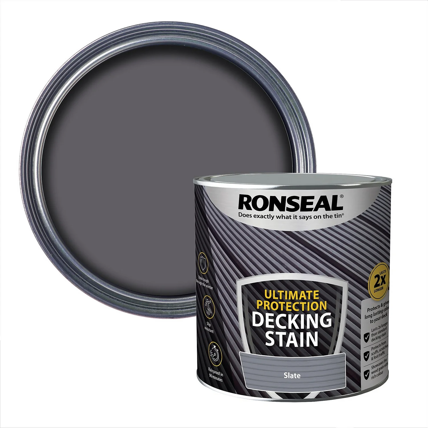 Ronseal Ultimate Protection Decking Stain Slate - 2.5L 3 Ronseal Ultimate Protection Decking Stain Slate - 2.5L