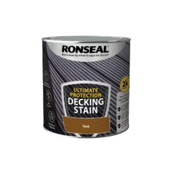 Ronseal Ultimate Protection Decking Stain Teak - 2.5L -Paint And Wallpaper Shop 12889282 1994949798538339