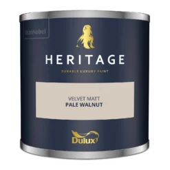 Dulux Heritage Matt Emulsion Paint Pale Walnut - Tester 125ml -Paint And Wallpaper Shop 12891298 3904843789486284