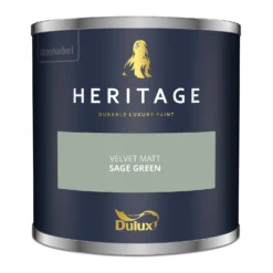 Dulux Heritage Matt Emulsion Paint Sage Green - Tester 125ml -Paint And Wallpaper Shop 12891352 4894843800397110