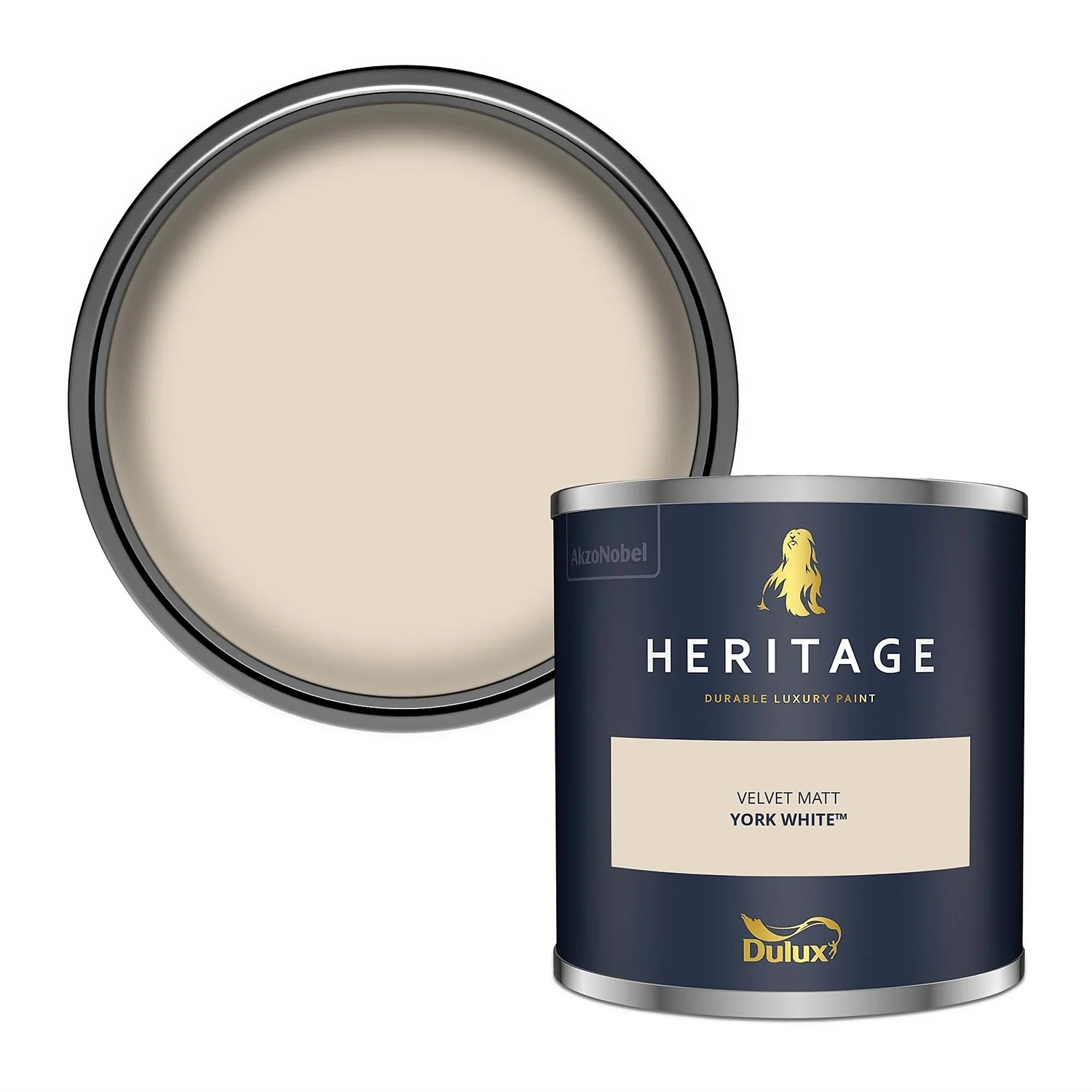 Dulux Heritage Matt Emulsion Paint York White - Tester 125ml 3 Dulux Heritage Matt Emulsion Paint York White - Tester 125ml