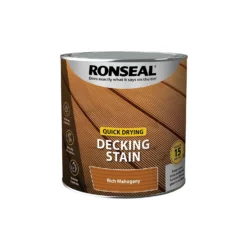 Ronseal Quick Drying Decking Stain Rich Mahogany - 2.5L 7 Ronseal Quick Drying Decking Stain Rich Mahogany - 2.5L -Paint And Wallpaper Shop 12893336 3794949798781402