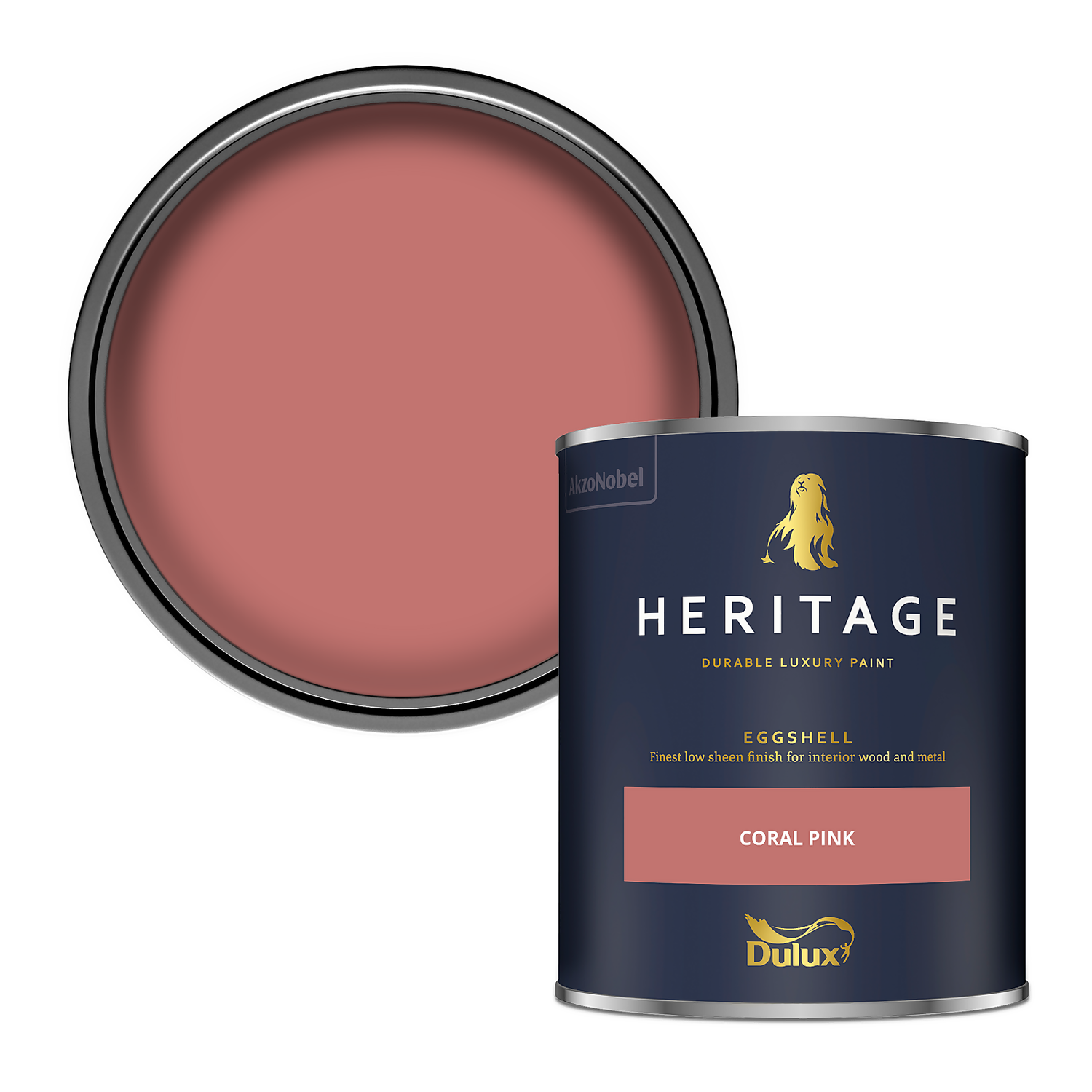 Dulux Heritage Eggshell Paint Coral Pink - 750ml 3 Dulux Heritage Eggshell Paint Coral Pink - 750ml