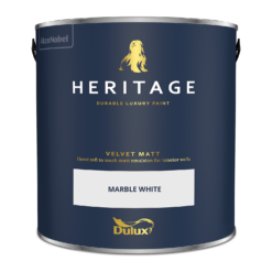 Dulux Heritage Matt Emulsion Paint Marble White - 2.5L -Paint And Wallpaper Shop 12899101 1064847662369050