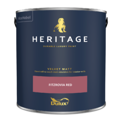 Dulux Heritage Matt Emulsion Paint Fitzrovia Red - 2.5L -Paint And Wallpaper Shop 12899130 1754847674856535