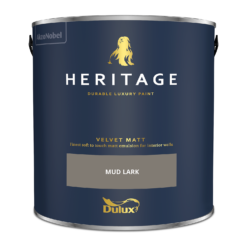 Dulux Heritage Matt Emulsion Paint Mud Lark - 2.5L -Paint And Wallpaper Shop 12899140 1174847676272505
